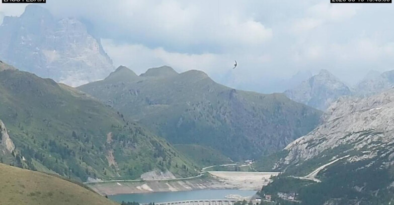 Webcam Canazei-Belvedere - Lago e Passo Fedaia