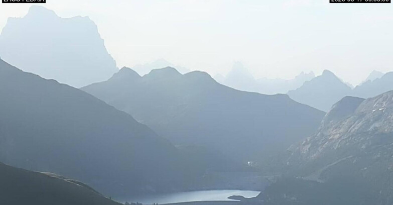 Webcam Canazei-Belvedere  - Lago e Passo Fedaia