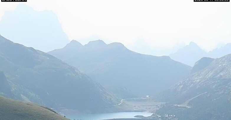 Webcam Canazei-Belvedere  - Lago e Passo Fedaia