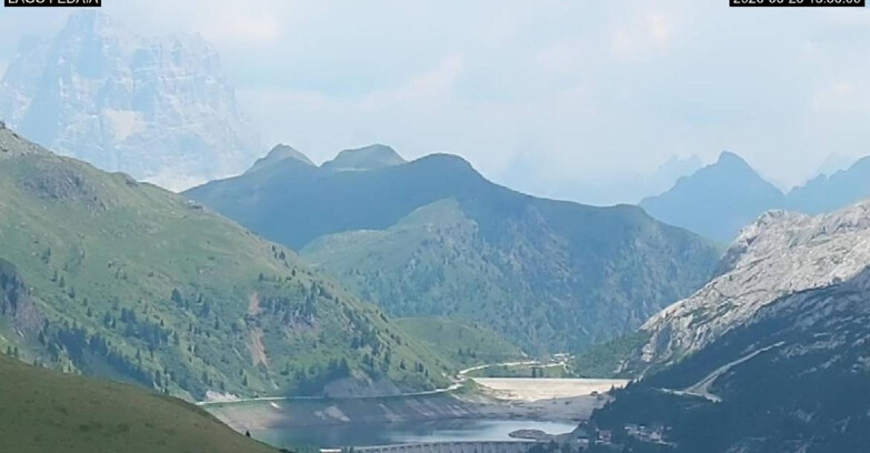 Webcam Canazei-Belvedere - Lago e Passo Fedaia