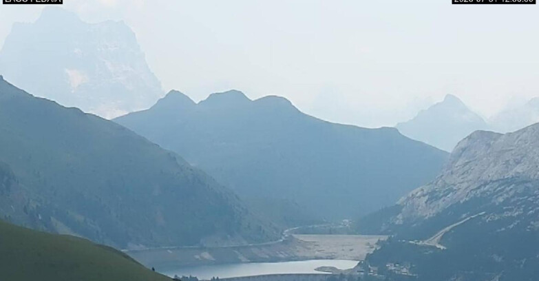 Webcam Canazei-Belvedere - Lago e Passo Fedaia