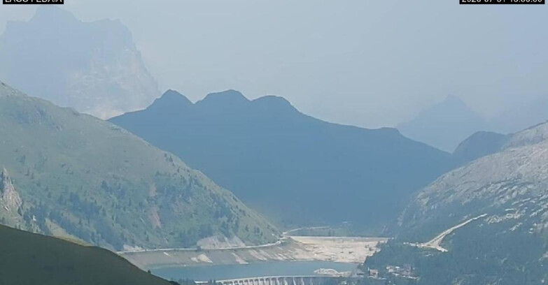 Webcam Canazei-Belvedere - Lago e Passo Fedaia