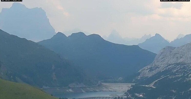 Webcam Canazei-Belvedere - Lago e Passo Fedaia