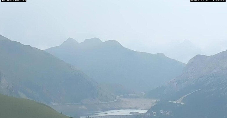 Webcam Canazei-Belvedere - Lago e Passo Fedaia