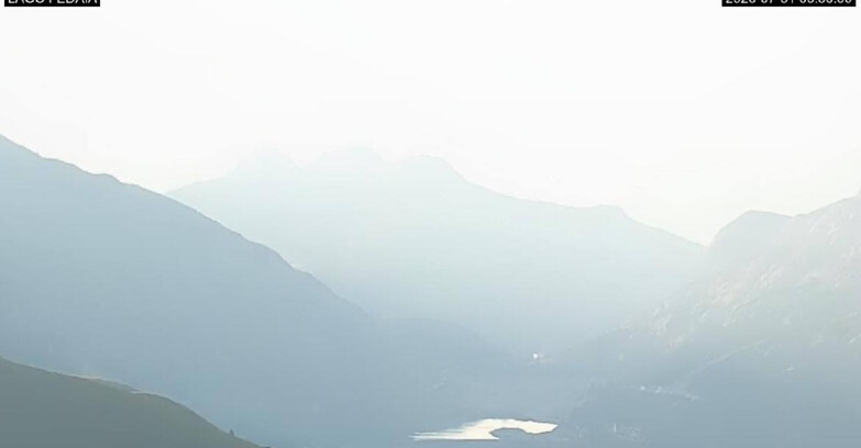 Webcam Canazei-Belvedere - Lago e Passo Fedaia