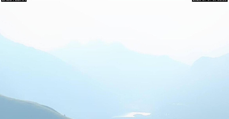 Webcam Canazei-Belvedere - Lago e Passo Fedaia