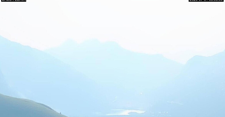 Webcam Canazei-Belvedere - Lago e Passo Fedaia