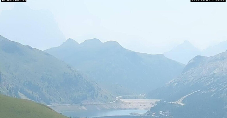 Webcam Canazei-Belvedere  - Lago e Passo Fedaia