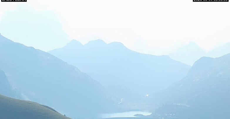 Webcam Canazei-Belvedere  - Lago e Passo Fedaia