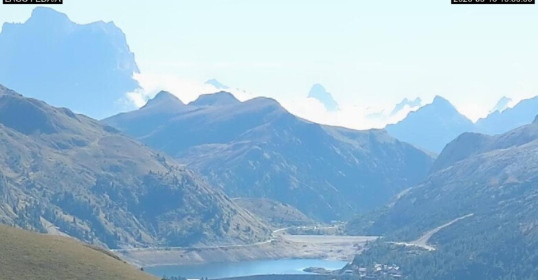 Webcam Canazei-Belvedere - Lago e Passo Fedaia