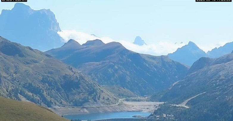 Webcam Canazei-Belvedere - Lago e Passo Fedaia