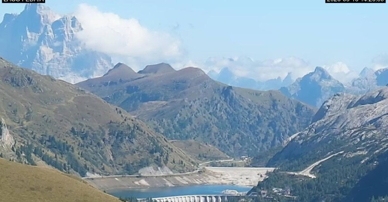Webcam Canazei-Belvedere - Lago e Passo Fedaia