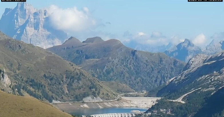 Webcam Canazei-Belvedere - Lago e Passo Fedaia