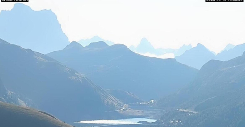 Webcam Canazei-Belvedere - Lago e Passo Fedaia