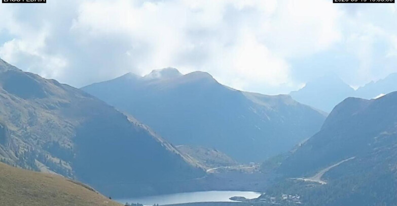 Webcam Canazei-Belvedere  - Lago e Passo Fedaia
