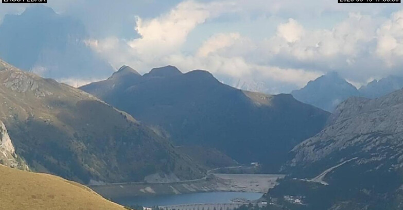 Webcam Canazei-Belvedere  - Lago e Passo Fedaia