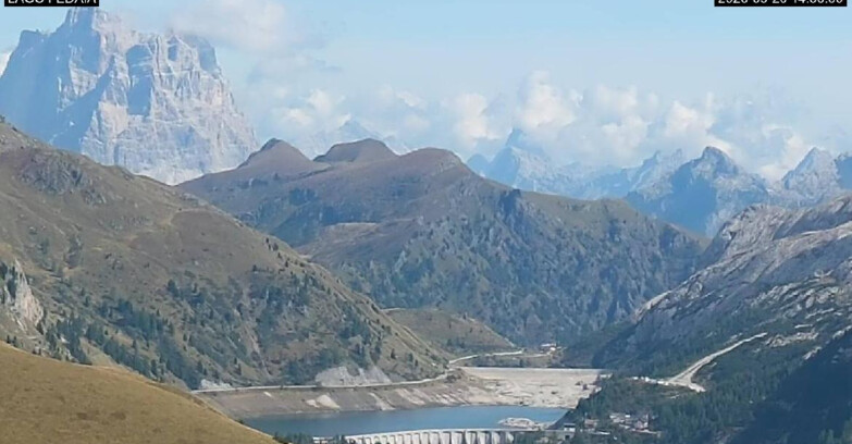 Webcam Canazei-Belvedere - Lago e Passo Fedaia