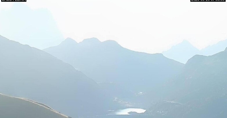 Webcam Canazei-Belvedere - Lago e Passo Fedaia