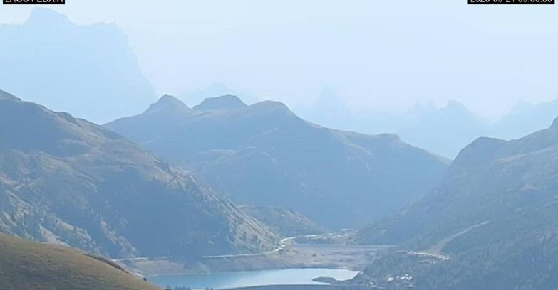 Webcam Canazei-Belvedere - Lago e Passo Fedaia