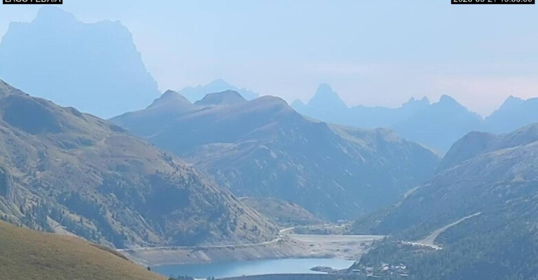 Webcam Canazei-Belvedere - Lago e Passo Fedaia