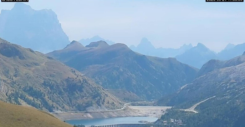 Webcam Canazei-Belvedere - Lago e Passo Fedaia