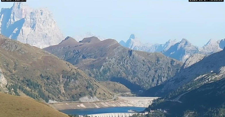 Webcam Canazei-Belvedere - Lago e Passo Fedaia