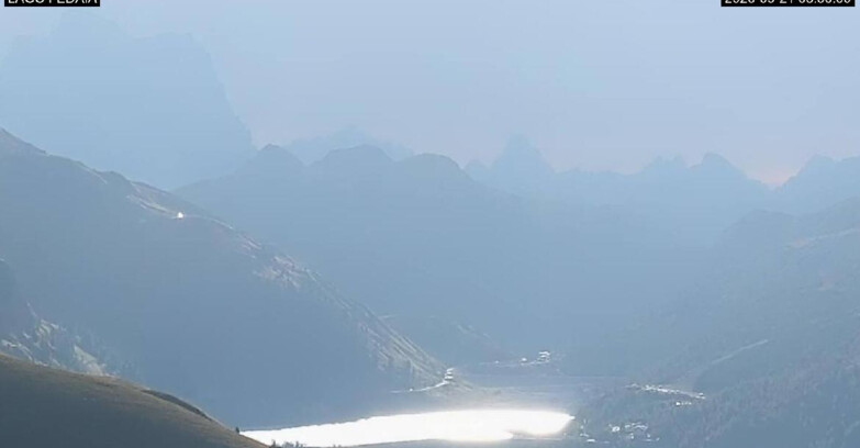 Webcam Canazei-Belvedere - Lago e Passo Fedaia