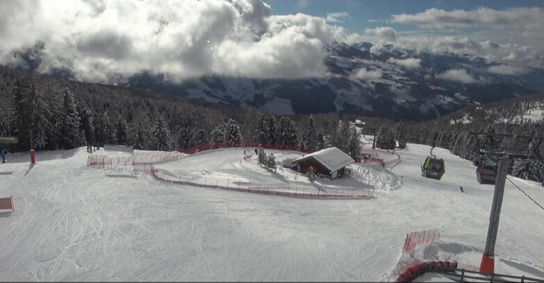 Webcam Bellamonte-Alpe Lusia - Pista Le Fassane e Morea Snowpark