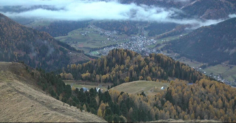 Webcam Pozza di Fassa-Aloch-Buffaure  - Sasso Lungo e Sasso Piatto visti da Buffaure