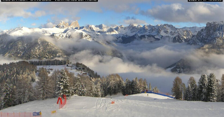 Webcam Vigo di Fassa-Pera-Ciampedìe - Vigo di Fassa - Ciampedie e Pozza Buffaure