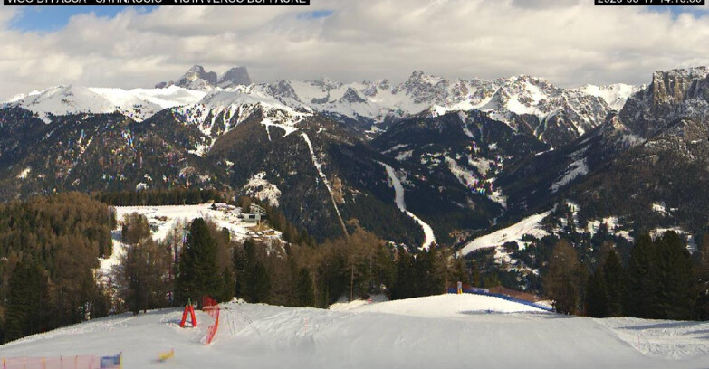 Webcam Vigo di Fassa-Pera-Ciampedie - Vigo di Fassa - Ciampedie e Pozza Buffaure