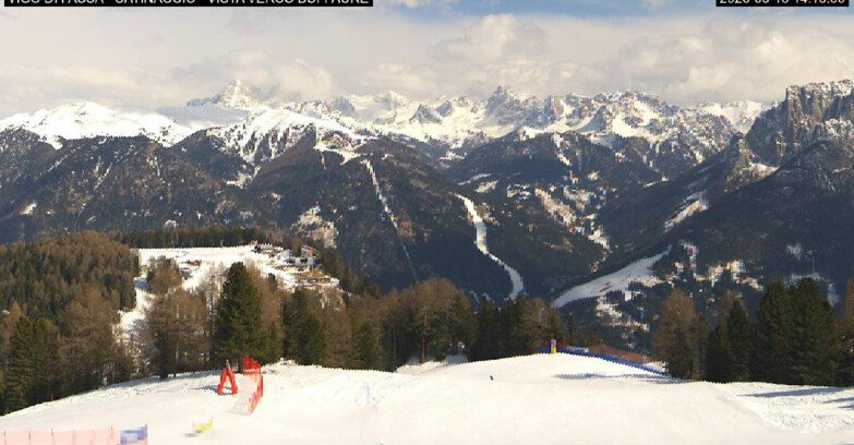 Webcam Vigo di Fassa-Pera-Ciampedie - Vigo di Fassa - Ciampedie e Pozza Buffaure