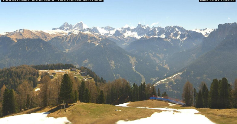 Webcam Vigo di Fassa-Pera-Ciampedìe - Vigo di Fassa - Ciampedie e Pozza Buffaure