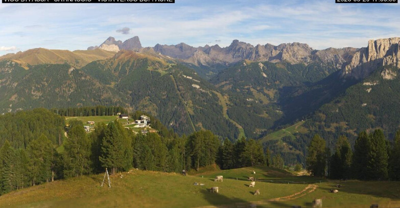 Webcam Vigo di Fassa-Pera-Ciampedìe - Vigo di Fassa - Ciampedie e Pozza Buffaure