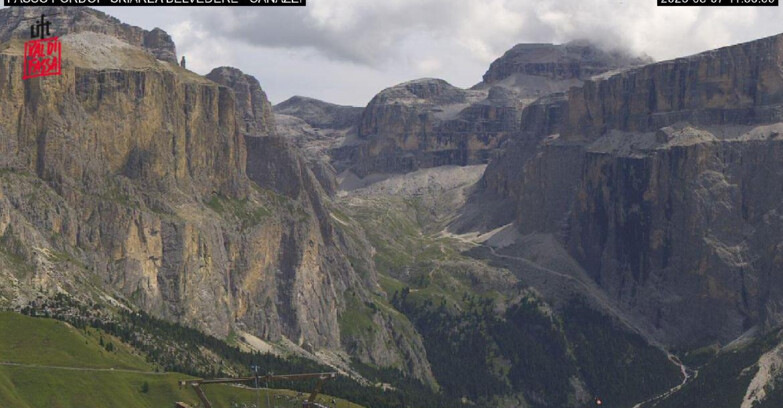 Webcam Кампителло-Маццин-Кол-Роделла  - Canazei - Belvedere - Skiarea Belvedere
