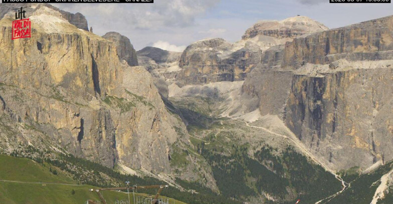 Webcam Кампителло-Маццин-Кол-Роделла  - Canazei - Belvedere - Skiarea Belvedere