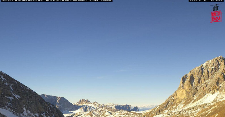 Webcam Кампителло-Маццин-Кол-Роделла  - Campitello di Fassa - Col Rodella - Gruppo del Sassolungo