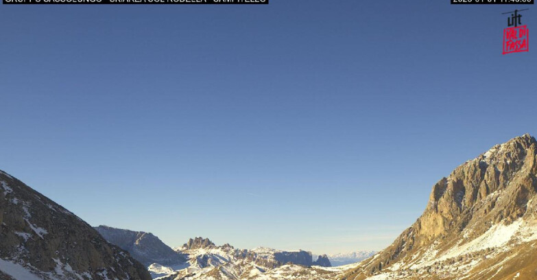 Webcam Кампителло-Маццин-Кол-Роделла  - Campitello di Fassa - Col Rodella - Gruppo del Sassolungo