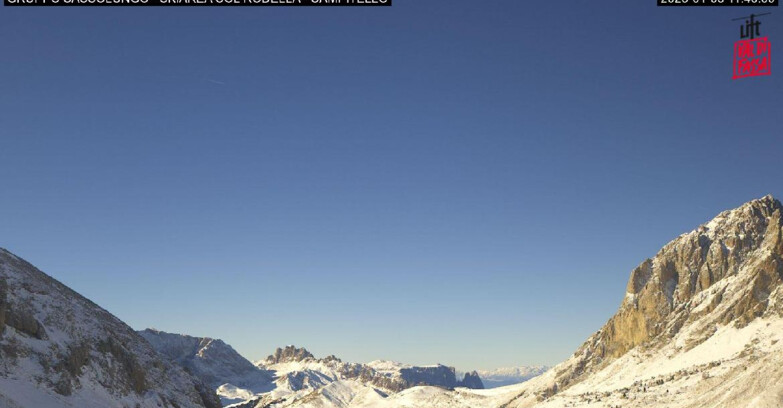 Webcam Campitello-Mazzin-Col Rodella  - Campitello di Fassa - Col Rodella - Gruppo del Sassolungo