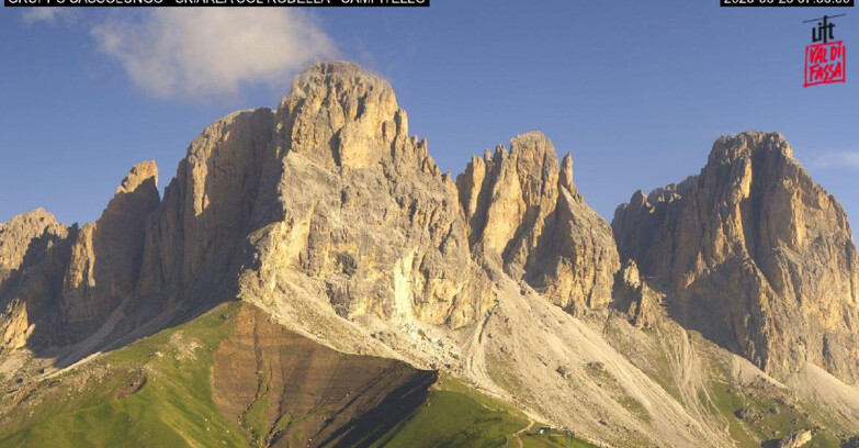 Webcam Кампителло-Маццин-Кол-Роделла  - Campitello di Fassa - Col Rodella - Gruppo del Sassolungo