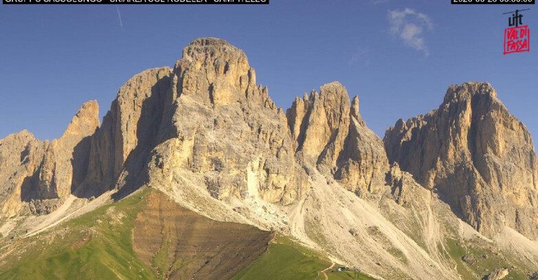 Webcam Кампителло-Маццин-Кол-Роделла  - Campitello di Fassa - Col Rodella - Gruppo del Sassolungo