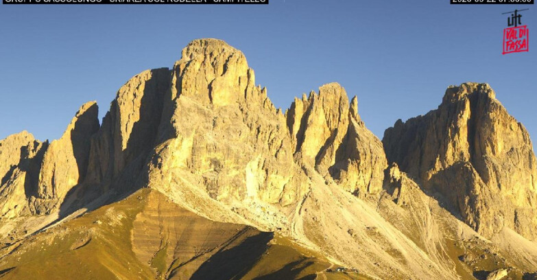 Webcam Кампителло-Маццин-Кол-Роделла  - Campitello di Fassa - Col Rodella - Gruppo del Sassolungo
