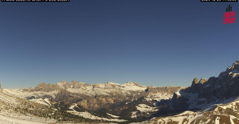 Webcam Кампителло-Маццин-Кол-Роделла  - Canazei - Passo Pordoi - Sass Pordoi