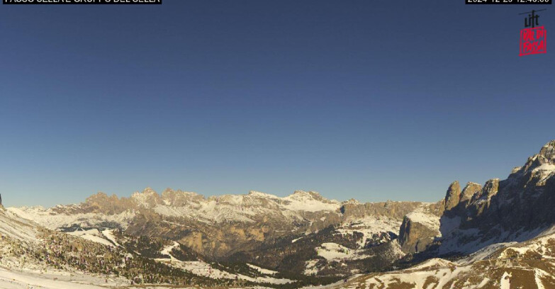 Webcam Кампителло-Маццин-Кол-Роделла  - Canazei - Passo Pordoi - Sass Pordoi