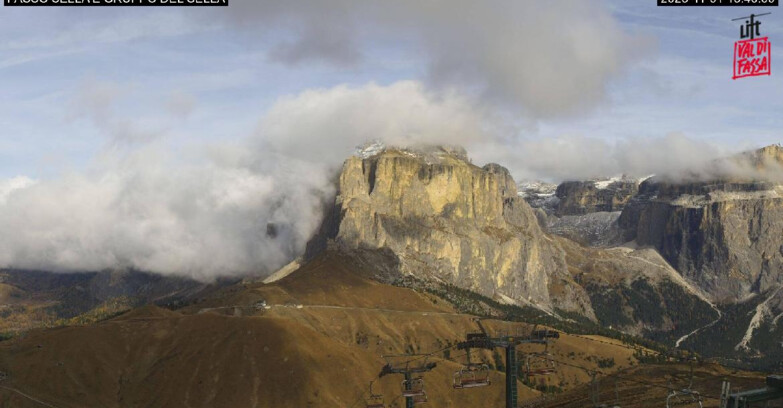 Webcam Кампителло-Маццин-Кол-Роделла  - Canazei - Passo Pordoi - Sass Pordoi
