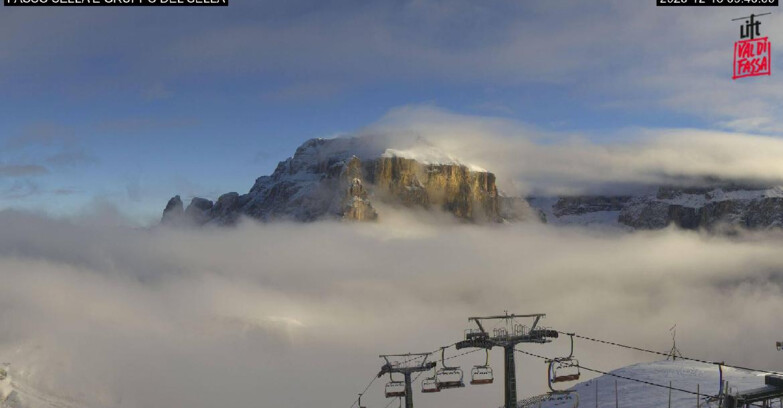 Webcam Campitello-Mazzin-Col Rodella - Canazei - Passo Pordoi - Sass Pordoi