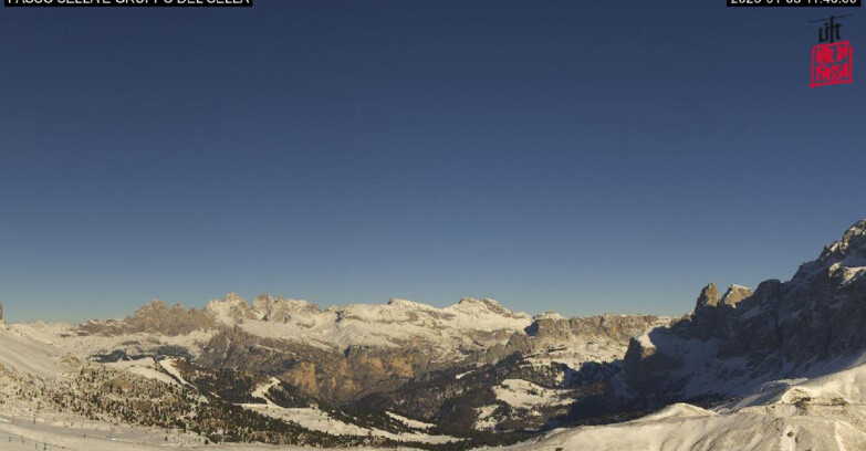 Webcam Campitello-Mazzin-Col Rodella  - Canazei - Passo Pordoi - Sass Pordoi