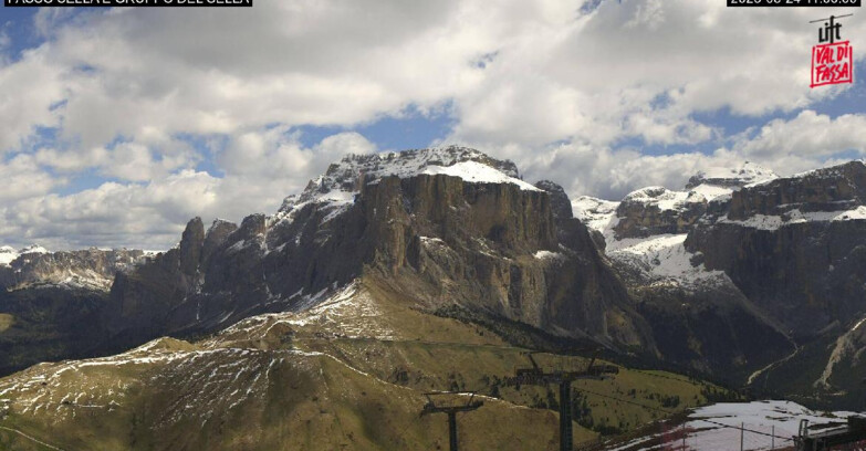Webcam Кампителло-Маццин-Кол-Роделла  - Canazei - Passo Pordoi - Sass Pordoi