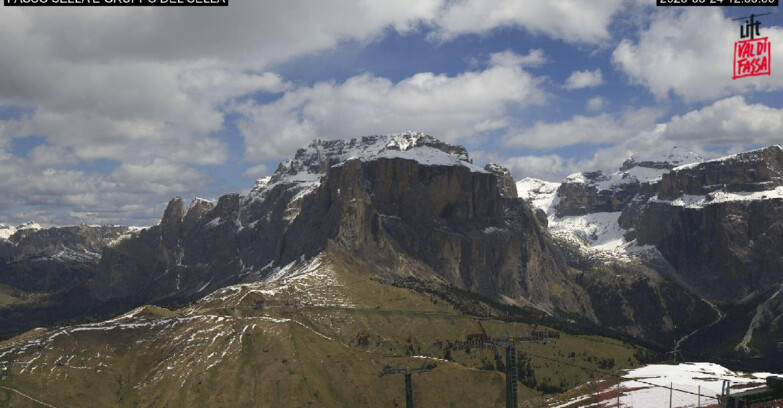 Webcam Кампителло-Маццин-Кол-Роделла  - Canazei - Passo Pordoi - Sass Pordoi