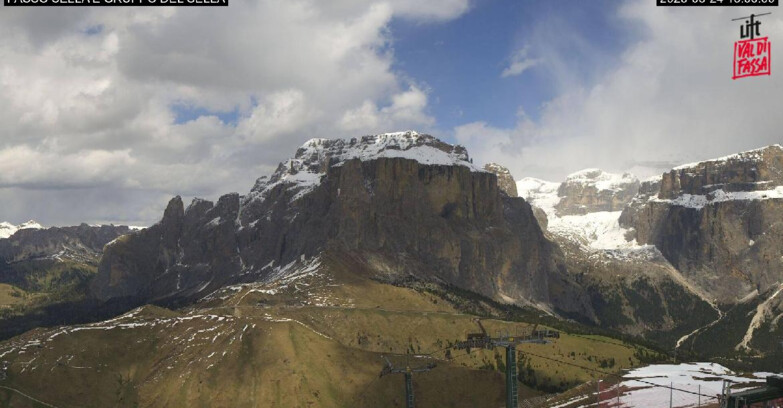 Webcam Кампителло-Маццин-Кол-Роделла  - Canazei - Passo Pordoi - Sass Pordoi